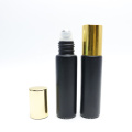 in stock matte black 10ml roll on glass bottle with roller ball for perfume deodorant